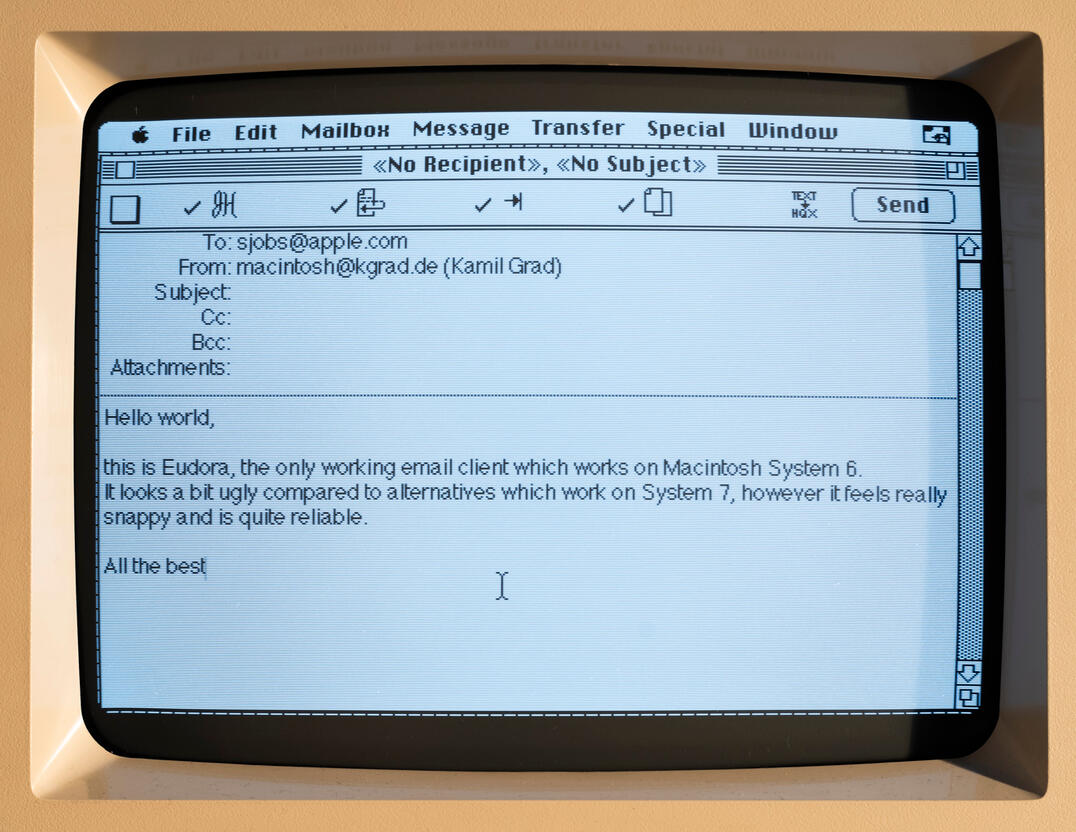 writing a sample e-mail